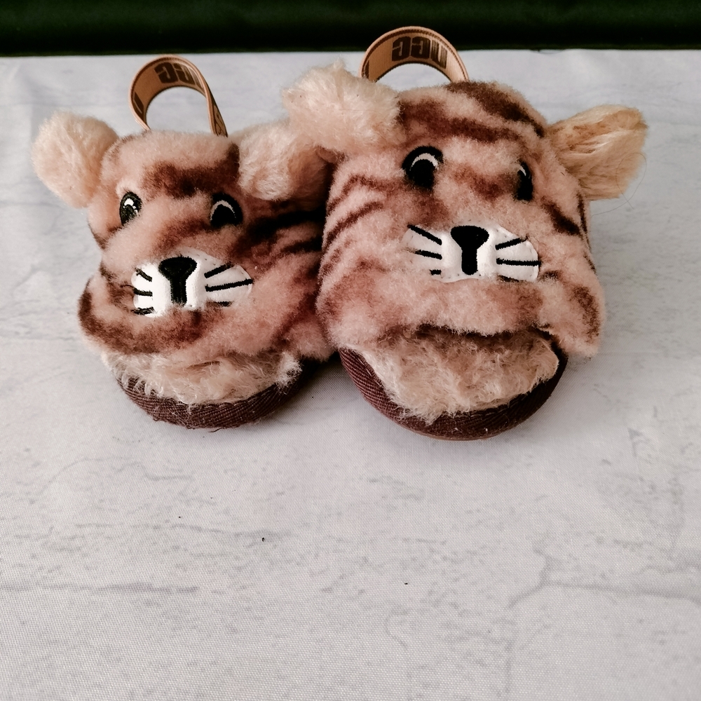UGG Brown Tiger Kids Slippers